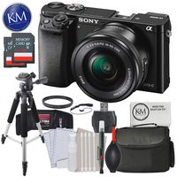 Sony a6000 Mirrorless Camera w/16-50mm Lens & 64GB Deluxe Photo Bundle