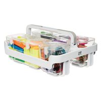 Deflecto Desk Supplies Organizer Caddy, Three Clear Compartments (29003)