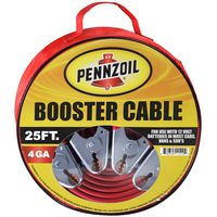 Pennzoil Jumper Cables Heavy Duty - Booster Cable 4 Gauge x 25 ft Car Accessories Kit Best for Jumping Cars Truck Van SUV - Extra Long 25 Foot Jump Start Road-Side Auto Battery Starter with Travel Bag