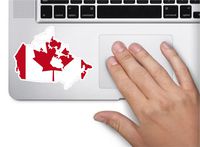 Map with flag inside Canada 3.5x3.8 inches sticker decal die cut vinyl - Made and Shipped in USA