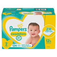 Diapers Size 2, 124 Count - Pampers Swaddlers Disposable Baby Diapers, Giant Pack