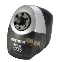 Bostitch SuperPro 6 Extra Heavy Duty Classroom Commercial Electric Pencil Sharpener, 6-Holes, Black/Gray (EPS12HC)