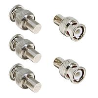 BNC 75 Ohm Terminator, 5-Pack RFAdapter BNC Male Plug Coaxial Cable Adapter Connector