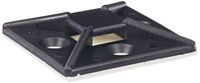 Adhesive Cable Tie Mount, 0.394" Slot Width, 1.5" Width, 0.3" Height, 1.5" Length, Black