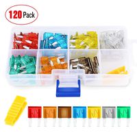 Nilight 50017R 120PCS 120 pcs Assortment - 5, 7.5, 10, 15, 20, 25, 30 AMP - Mini ATM/APM Blade Fuses for Cars, Trucks, Boats,2 Years Warranty