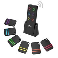 Esky Key Finder, Wireless RF Item Locator Item Tracker Support Remote Control,1 RF Transmitter and 6 Receivers - Wireless Key RF Locator, Pet Tracker Wallet Tracker