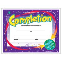 TREND enterprises, Inc. Certificate of Completion Colorful Classics Cert's, 30 ct