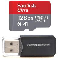 SanDisk 128GB Ultra Micro SDXC Memory Card Bundle Works with Samsung Galaxy A6, A6+, A8, A8 Star Phone UHS-I Class 10 (SDSQUAR-128G-GN6MN) Plus Everything But Stromboli (TM) Card Reader