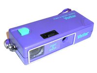 Vintage Purple Vivitar Point 'N Shoot 110 Film Camera & Original Case
