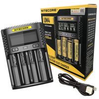 Nitecore UM4 USB Universal 4-Port Smart Charger for Li-Ion/Ni-MH/Ni-Cd/IMR 26650 22650 21700 20700 18650 18490 18350 17670 17500 17335 16340 RCR123 14500 10440 AA AAA AAAA