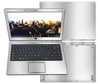 Decalrus - Protective Decal for Lenovo Yoga 900 2-in-1 (13.3" Touchscreen) Laptop Silver Texture Brushed Aluminum Skin Carbon Fiber Skins Decal for case Cover wrap BAyoga900Silver