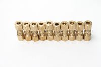 LTWFITTING 1/4-Inch OD Compression Union,Brass Compression Fitting(Pack of 10)