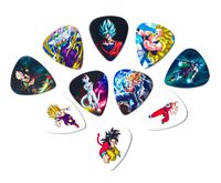 Dragon Ball Z Guitar Picks(10 medium picks in a packet) [Perfect gift for DBZ lovers] [0.71mm]