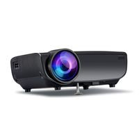 Upgraded W50 3D Home Cinemas LCD LED Projector FULL HD 1080P 1500 Lumens With Embedded Audio Video Portable Small Compatible with Phone, DVD Player, PS4, XBOX, HDMI, AV, USB, TV box (Black)