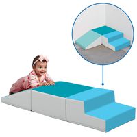 ECR4Kids SoftZone Junior Little Me Climb Crawl and Slide - Indoor Active Play Structure for Babies and Toddlers - Soft Foam Play Set, Contemporary (3-Piece)