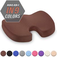 Seat Cushion - Car Seat Butt Pillow, Hip Support for Office Chair and Wheelchair - Coccyx Orthopedic Memory Foam Pad for Tailbone, Sciatica, Back Pain Relief - (Brown)