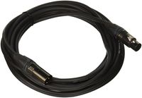 Comprehensive Cable PS-125-20 20' Performer Series Lo-Z Microphone Cable with Neutrik, Black/Nickel