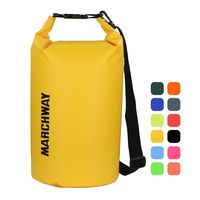 MARCHWAY Floating Waterproof Duffle Dry Bag 5L/10L/20L/30L, Roll Top Sack Keeps Gear Dry for Kayaking, Rafting, Boating, Swimming, Camping, Hiking, Beach, Fishing (Deep Yellow, 20L)