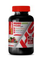 Immune System Booster - Organic Greens Complex with Veggies, Greens, Fruits - Barley Grass Vitamin - 1 Bottle 60 Tablets