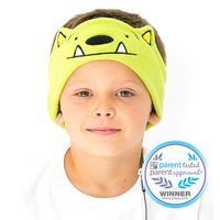 CozyPhones Kids Headphones Volume Limited with Ultra-Thin Speakers & Super Soft Fleece Headband - Perfect Toddlers & Children's Earphones for Home, School & Travel - Whatif Monster