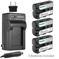 Kastar NP-FM500H Battery (3-Pack) and Charger Kit for Sony DSLR-A100/A200/A300/A350/A450/A500/A550/A560/A580/A700/A850/A900 Alpha SLT A57 A58 A65 A65V A77 A77V A77 II A77M2 A99 A99V CLM-V55 Cameras