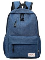 ALOVEY College School Rucksack Travel Backpack Vintage Canvas Laptop Book Bags Blue