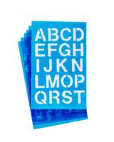 Westcott LetterCraft Stencil, Helvetica Font, 3/4-Inch and 1-Inch Characters (SH134/15844)
