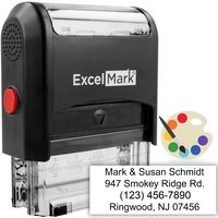 Self Inking Rubber Stamp with up to 4 Lines of Custom Text (42A1848)