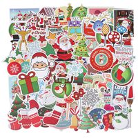 Roberly Christmas Stickers, 100 Pack Holiday Waterproof Vinyl Skateboard Stickers Laptop Decals Gift Card Stickers for Water Bottle DIY Christmas Decoration