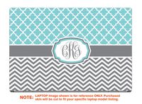 decalrus - Protective Decal for The Lenovo ThinkPad T470s (14" Screen) Laptop with Customized Monogram LEtnkpadT470s-Monogram2