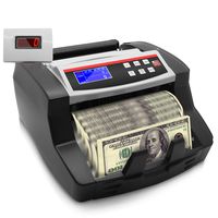Upgraded Premium Pyle Bill Counter, Cash, Automatic Counting Machine, Toploader, UV & MG Counterfeit Detection, UV Scanning, 1100 Pieces Per Minute, U.S. & Canadian Dollar, Euros & Pound (PRMC150)