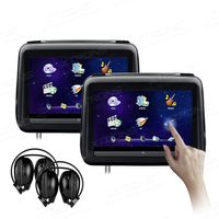 XTRONS 10.1 Inch HD Digital Touch Screen Leather Cover Single Car Headrest DVD Player 1080P Video with HDMI Port IR Headphones