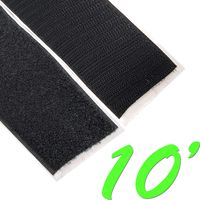 Electriduct 1" Self Adhesive Hook & Loop Sticky Back Tape Fabric Fastener - 10 Feet