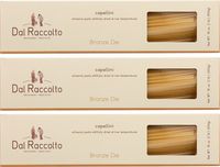 Dal Raccolto Bronze Die Cut Pasta, Capellini, 1 lb (Pack of 3)