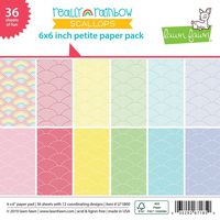 Lawn Fawn Petite Paper Pack - Really Rainbow Scallops LF1860