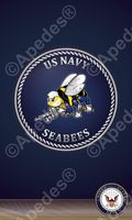 US Navy Seabees We Build We Fight USN Enamel Computer Tablet Decal Sticker 3x5 inches