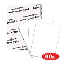 Accent Opaque Thick Cardstock Paper, White Paper, 80lb Cover, 216 gsm, 11x17 Paper, 97 Bright, 1 Ream / 200 Sheets, Smooth, Heavy Card Stock (188092R)