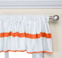 Baby Doll Bedding Modern Hotel Style Window Valance, Orange