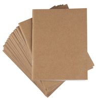 Kraft Notebook - 24-Pack Unlined Blank Books, Unruled Plain Travel Journals for Students, School, Children's Writing Books, Class Projects, Brown, 4.25 x 5.5 Inches, 24 Sheets Each