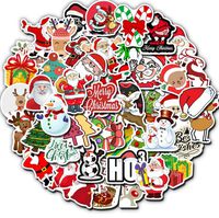 Christmas Stickers 50 Pcs Christmas Story Decorations Santa Sticker for Kids Envelopes Gifts Tags Crafts Windows Snowboard