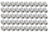 iMBAPrice (50-Pack) Cat6 RJ45 Punch-Down Keystone Jack in (White)