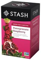Stash Tea Pomegranate Raspberry Green Tea & Matcha Blend 18 Count Tea Bags in Foil Individual Green Tea Bags for Teapots Mugs or Teacups, Brew Hot Tea or Iced Tea