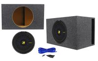 Kicker 44CWCD154 CompC 15" 1200w Car Audio Subwoofer + Vented Sub Box Enclosure