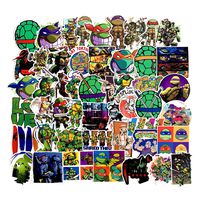 50 Pcs American Animation TMNT Teenage Mutant Ninja Turtles Stickers for Water Bottle Laptop Car Motorcycle Bicycle Bike Skateboard Luggage Baggage Box Decal Graffiti Patches