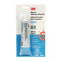 3M Marine Adhesive Sealant 5200 (05203) - Permanent Bonding and Sealing for Boats and RVs - White - 3 Ounces