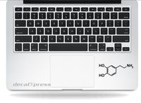 Chemistry Dopamine Formula Sticker Decal MacBook, Air, Pro All Models