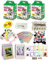 Fujifilm Instax Mini 9 & Mini 8 Camera Accessory KIT Includes - Fuji Instant Film 60 Sheets + Over 60 PCS Premium Bundle for Fujifilm Instax Mini 8 & Mini 9 Films