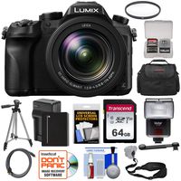 Panasonic Lumix DMC-FZ2500 4K Wi-Fi Digital Camera with 64GB Card + Battery & Charger + Case + Flash + Tripod + Filter + Strap + Kit