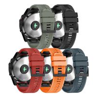 ANCOOL Compatible with Fenix 5 Band Easy Fit 22mm Width Soft Silicone Watch Strap Replacement for Fenix 5/Fenix 5 Plus/Forerunner 935/Approach S60/Quatix 5 - Pack of 5