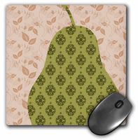 3D Rose"Green Damask Pear" Matte Finish Mouse Pad - 8 x 8" - mp_203812_1
